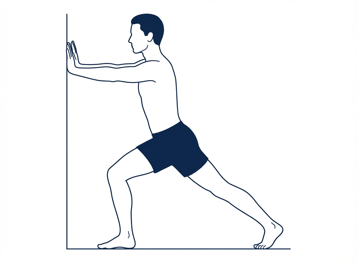 Estiramiento de Gastrocnemio en Pared